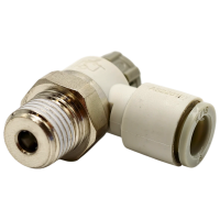 Пневмодроссель с обратным клапаном R1/4-8мм AS2201F-R1/4-08SA-PVC